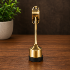 Door Stopper Brass - Bullet 6" Antique Finish