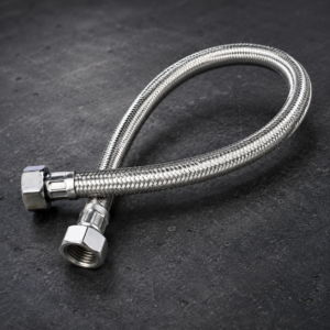Viking 12" (300mm) 304SS Braided Connection Pipe with Brass CP Nuts (3012)