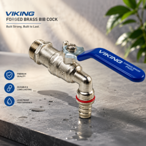 Viking Forged Bib Tap with Nozzle for Garden Hose 15mm (1/2") (10980)