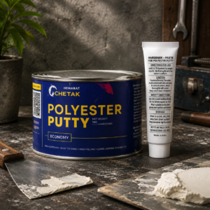 Chetak Economy Polyester Putty / Metal Paste (Resin + Hardner) 950g - White
